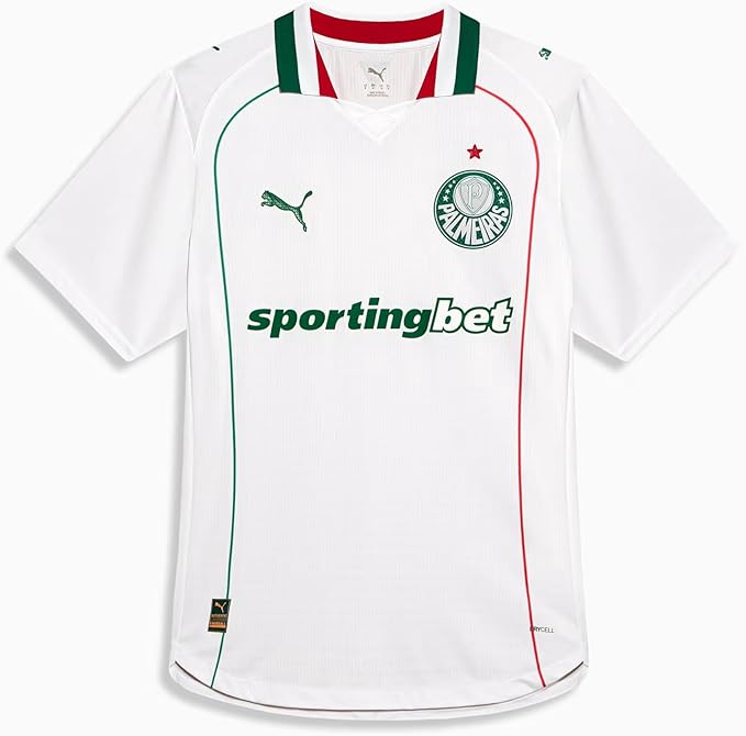 Camisa Palmeiras II Reserva 2026/27 Jogador C/ Patrocínios - Branca
