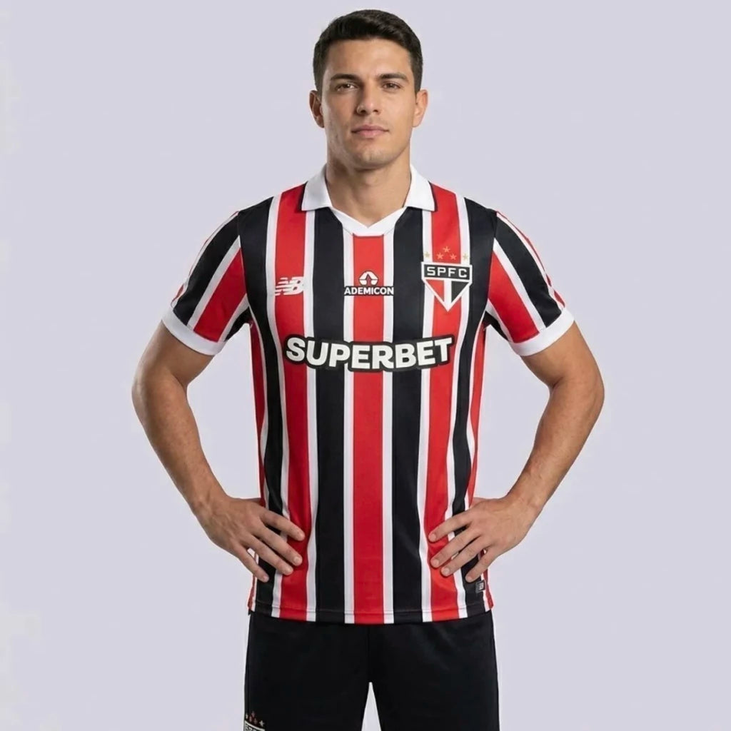 Camisa II Tricolor 2026/27 Versão Jogador - Vermelho e Preto