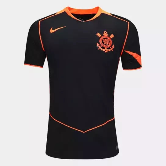 Camisa Corinthians III 2025/26 JOGADOR - Preto e Laranja