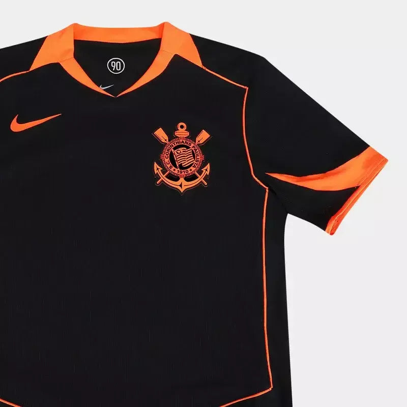 Camisa Corinthians III 2025/26 JOGADOR - Preto e Laranja