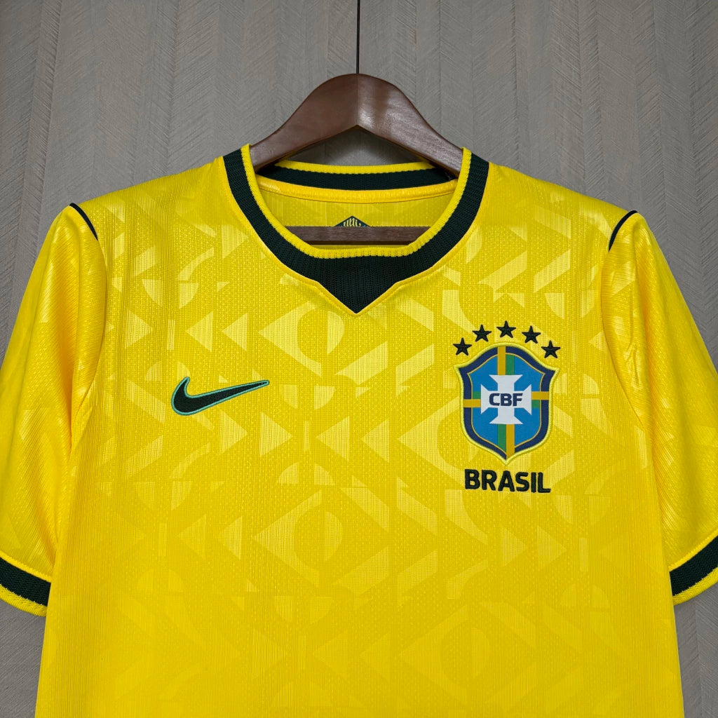 Camisa Seleção Brasileira Amarela 2026 Modelo Torcedor RELEVO