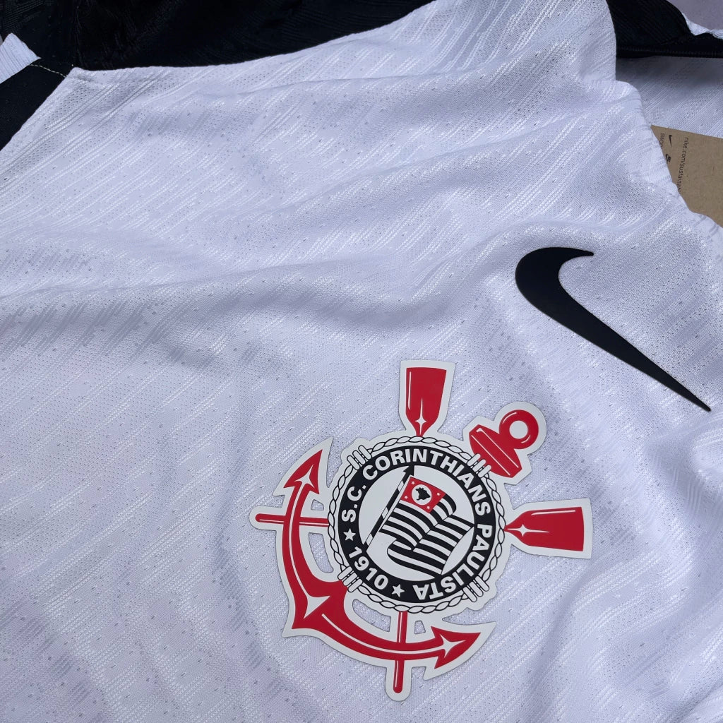 Camisa Corinthians I Titular 2025/26 JOGADOR - Branca+Preto