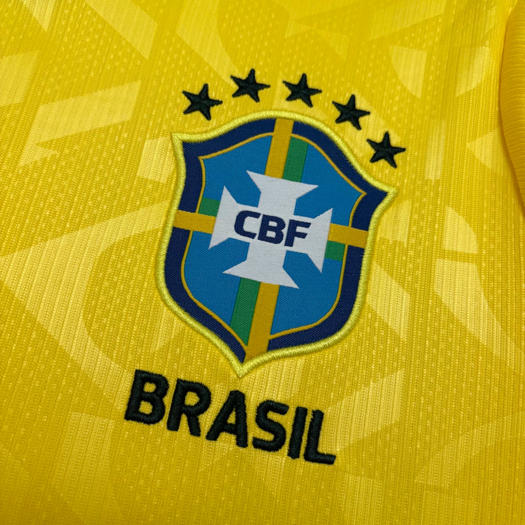 Camisa Seleção Brasileira Amarela 2026 Modelo Torcedor RELEVO
