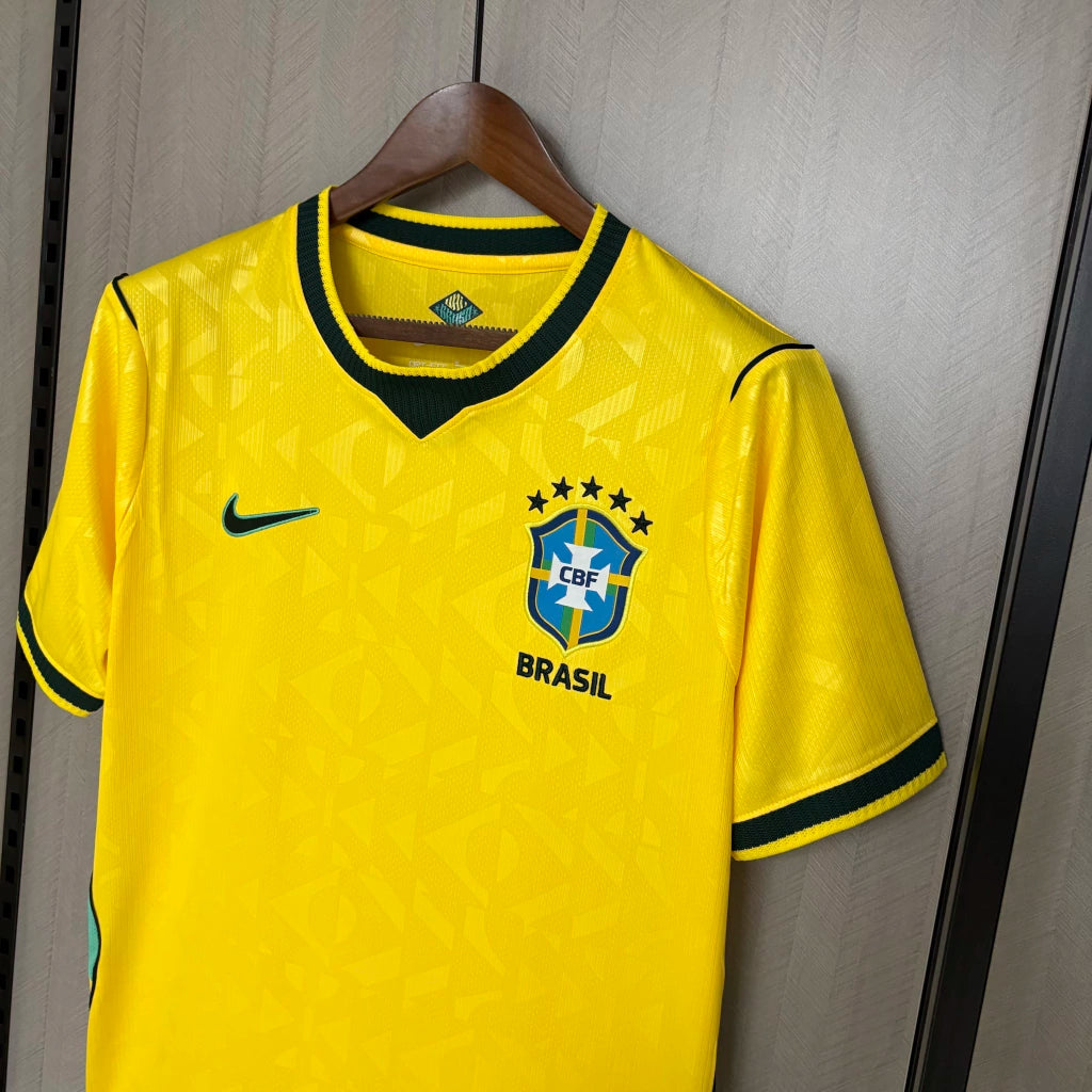 Camisa Seleção Brasileira Amarela 2026 Modelo Torcedor RELEVO